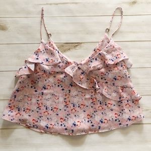 Topshop Ruffle Cropped Tank